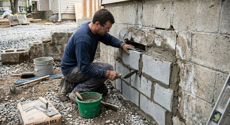 Block Wall Repair in Crawfordsville, IN