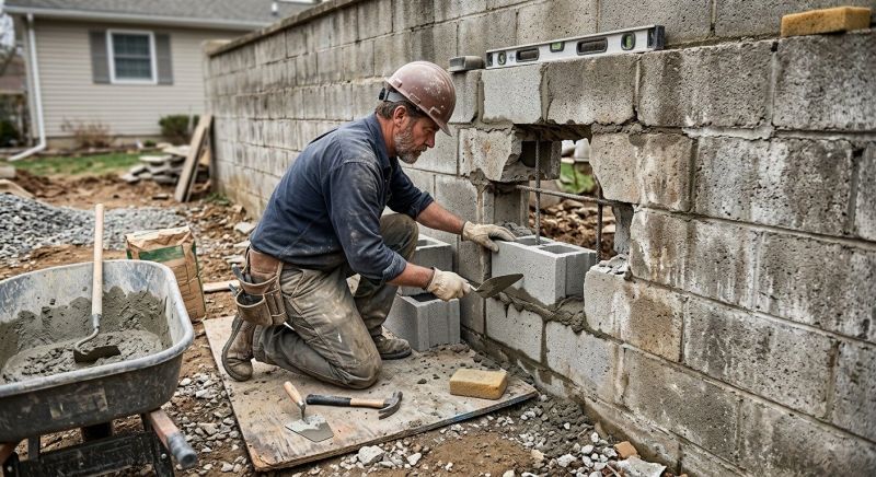 Block Wall Repair in Lafayette, IN