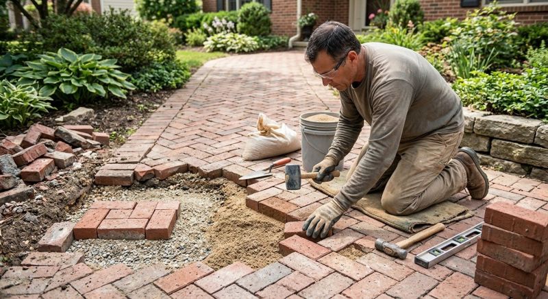 Brick Pathway Repair in Lafayette, IN