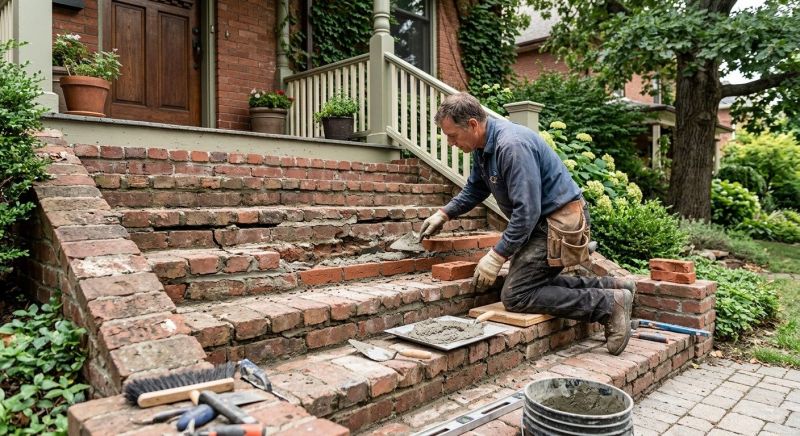 Brick Stairs Repair in Carroll County, IN