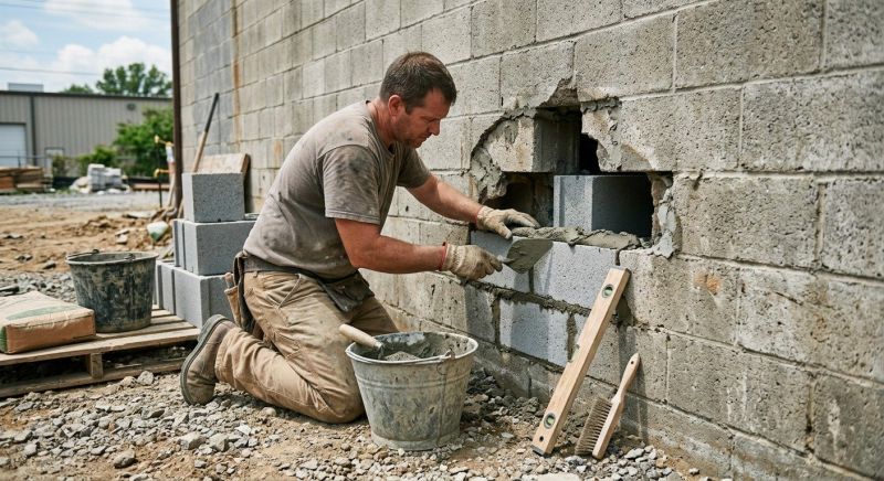 Concrete Block Repair in Darlington, IN