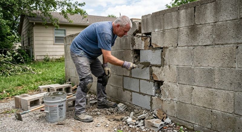 Concrete Block Repair in Thorntown, IN