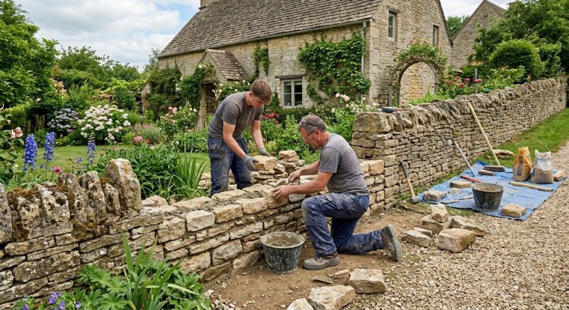 Stone Wall Repair in Crawfordsville, IN