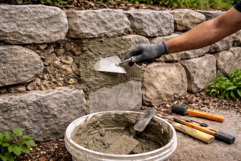 Stone Wall Repair in Frankfort, IN