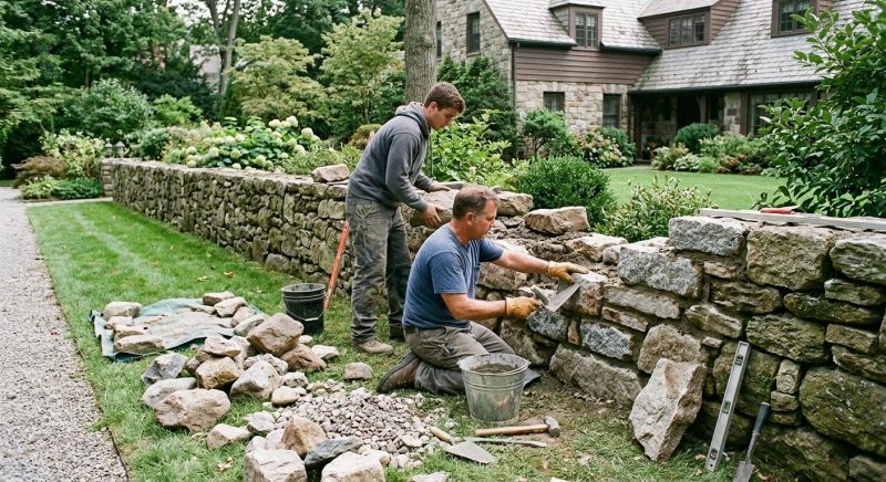 Stone Wall Repair in Thorntown, IN